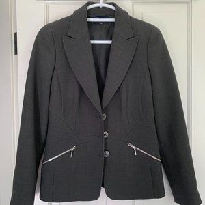 LUISA SPAGNOLI WOMEN'S BLAZER PERFECT CONDITION DARK GREY SIZE 44 (XL)